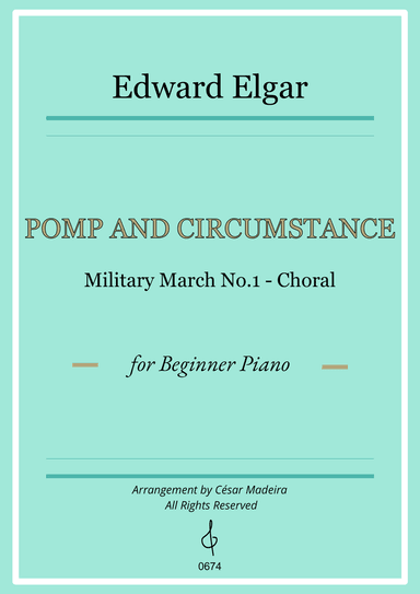 Pomp and Circumstance No.1 - Easy Piano - W/Chords