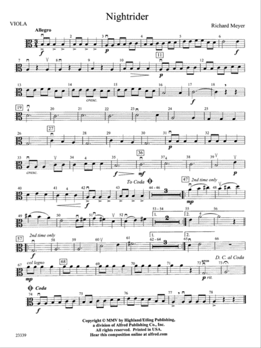 Nightrider: Viola