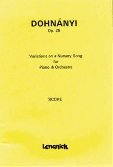 Variations on a Nursery Song op.25