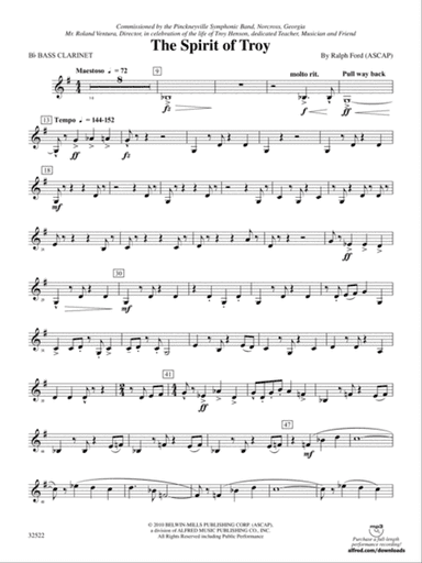 The Spirit of Troy: B-flat Bass Clarinet