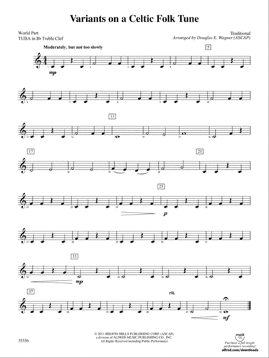 Variants on a Celtic Folk Tune: (wp) B-flat Tuba T.C.