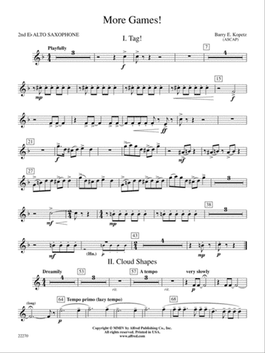 More Games!: 2nd E-flat Alto Saxophone