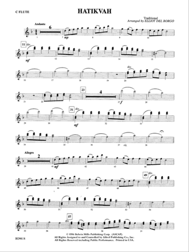 Hatikvah: Flute
