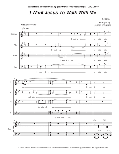 I Want Jesus To Walk With Me (SATB)