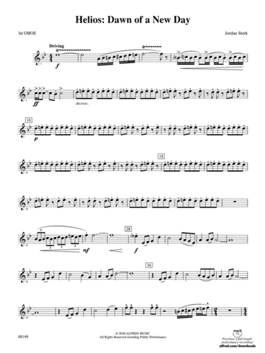 Helios: Dawn of a New Day: Oboe