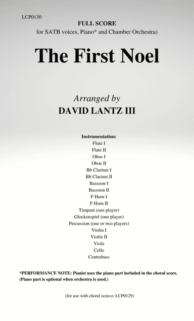 The First Noel - Score Only