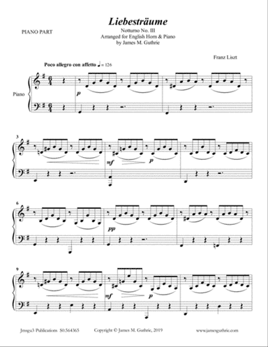 Liszt: Liebestraume for English Horn & Piano