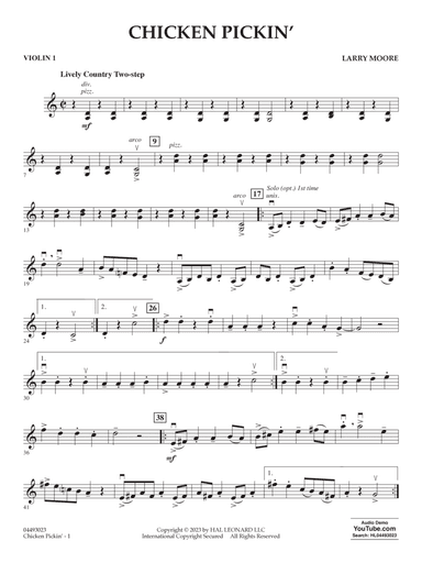 Chicken Pickin' - Violin 1