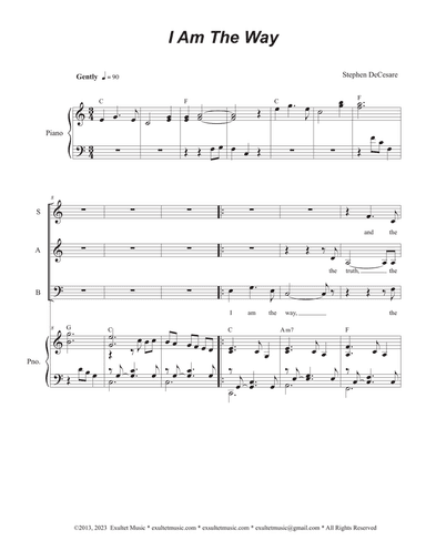 I Am The Way (Vocal Trio - (SAB)