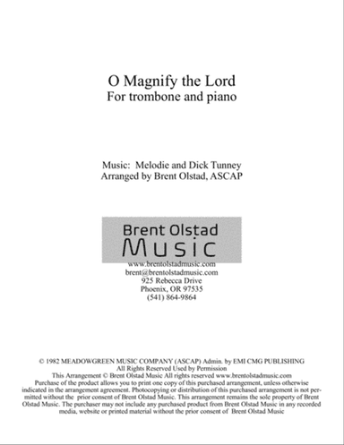 O Magnify The Lord