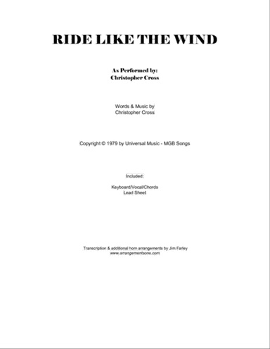 Ride Like The Wind