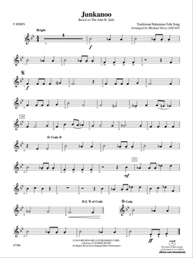 Junkanoo: 1st F Horn