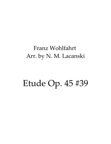 Etude Op. 45 #39