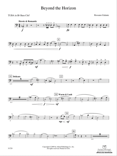 Beyond the Horizon: (wp) B-flat Tuba B.C.