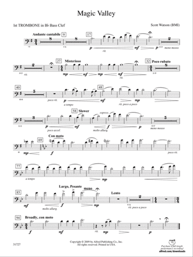 Magic Valley: (wp) 1st B-flat Trombone B.C.