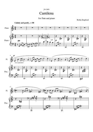 Cantilena for flute and piano