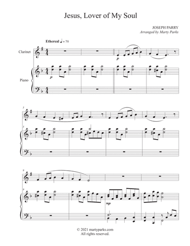Jesus, Lover of My Soul (Clarinet-Piano)
