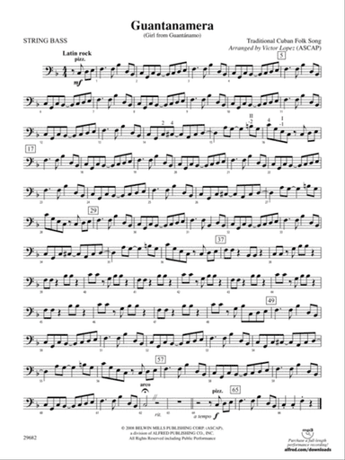 Guantanamera: String Bass