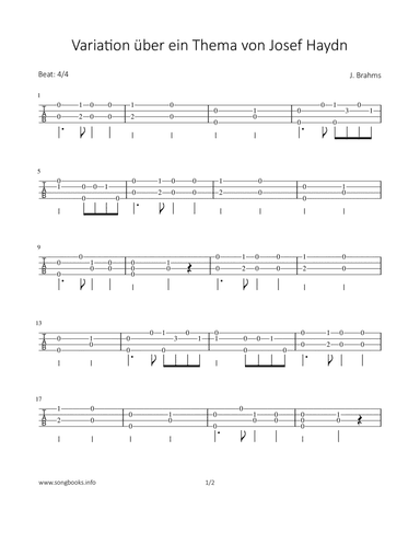 Variation über ein Thema von J. Haydn