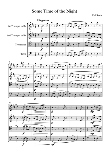 Some Time of the Night - Brass Quartet