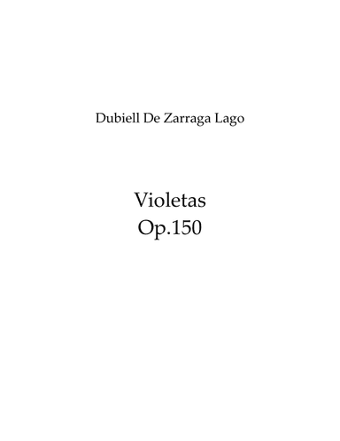 Violetas Op.150