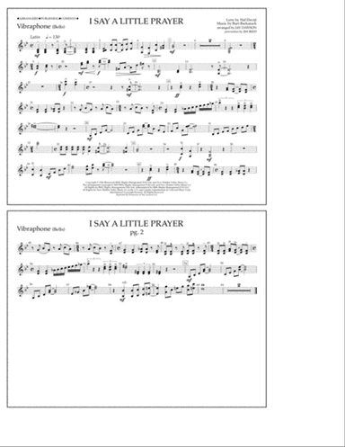 I Say a Little Prayer (arr. Jay Dawson) - Vibraphone