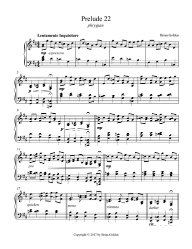 Prelude 22 in B Minor Phrygian