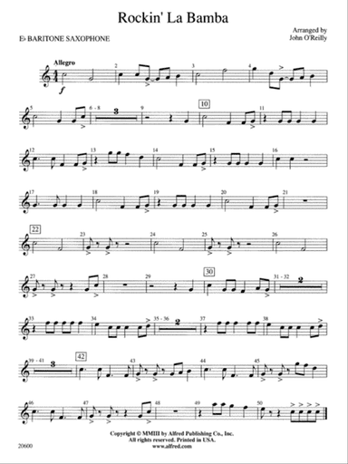 Rockin' La Bamba: E-flat Baritone Saxophone