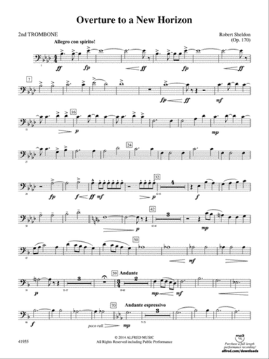 Overture to a New Horizon: 2nd Trombone