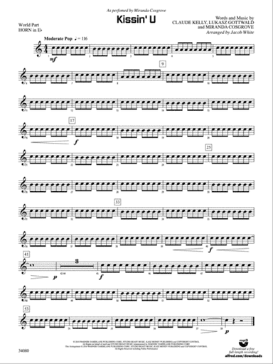 Kissin' U: (wp) 1st Horn in E-flat