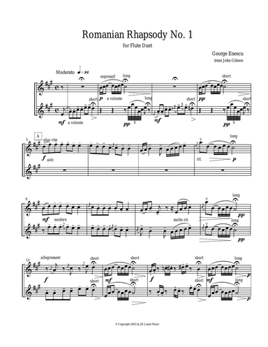 Eastern European Rhapsody - duets for flutes