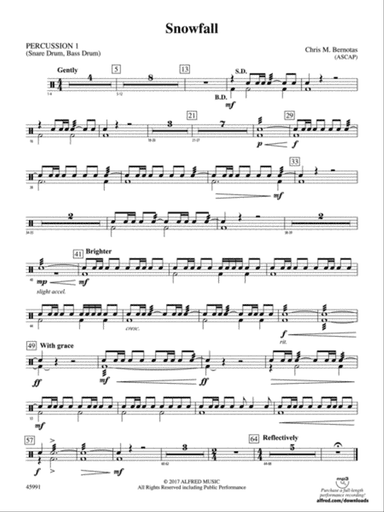 Snowfall: 1st Percussion