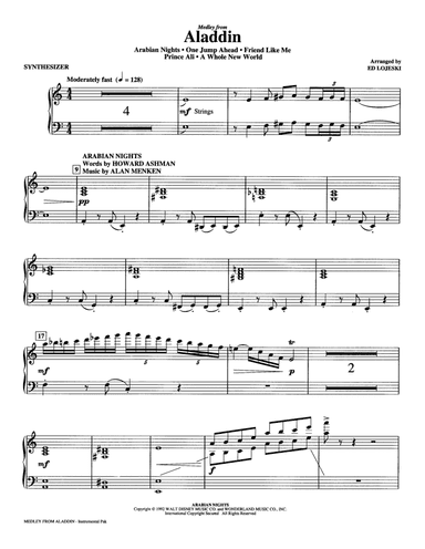 Aladdin (Medley) (arr. Ed Lojeski) - Synthesizer