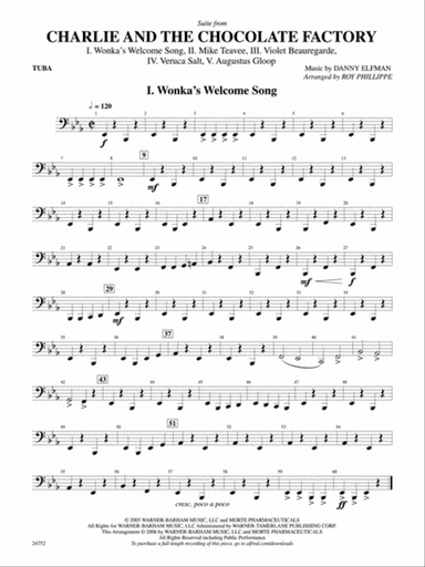 Charlie and the Chocolate Factory, Suite from: Tuba