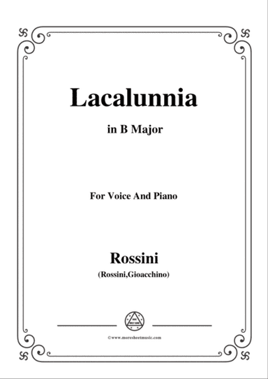Rossini-La calunnia in B Major,for Voice and Piano