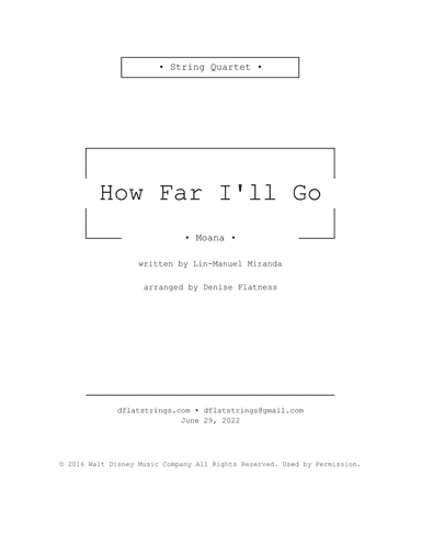 How Far I'll Go