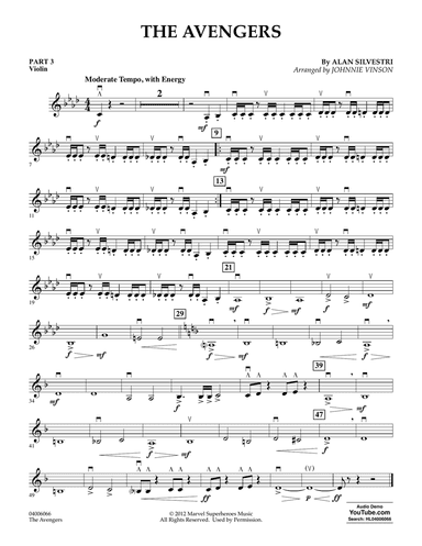 The Avengers (arr. Johnnie Vinson) - Pt.3 - Violin