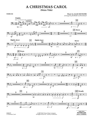 A Christmas Carol (Main Title) (arr. Robert Longfield) - Timpani
