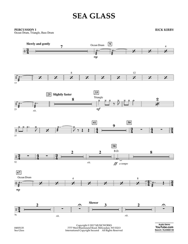Sea Glass - Percussion 1