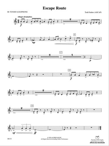 Escape Route: B-flat Tenor Saxophone