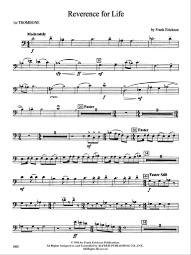 Reverence for Life: 1st Trombone