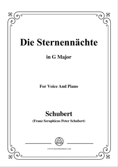 Schubert-Die Sternennächte,Op.165 No.2,in G Major,for Voice&Piano