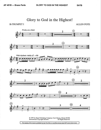 Glory to God in the Highest