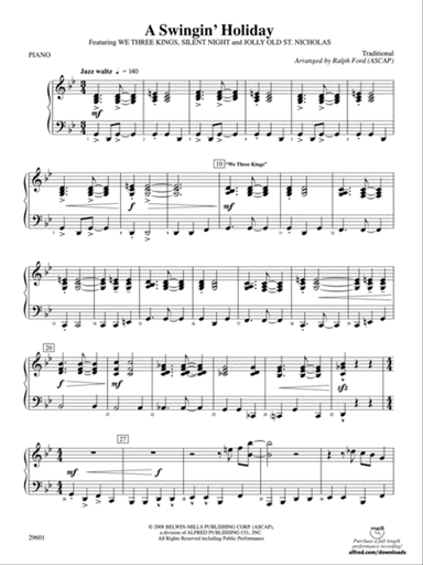 A Swingin' Holiday: Piano Accompaniment