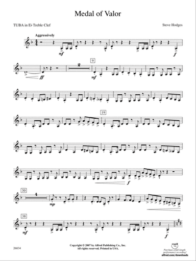 Medal of Valor: (wp) E-flat Tuba T.C.