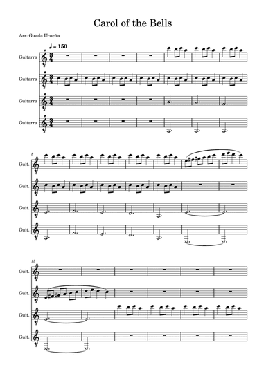 Carol Of The Bells - Score Only