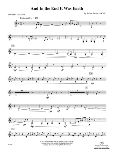 And in the End It Was Earth: B-flat Bass Clarinet
