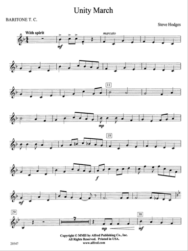 Unity March: Baritone T.C.