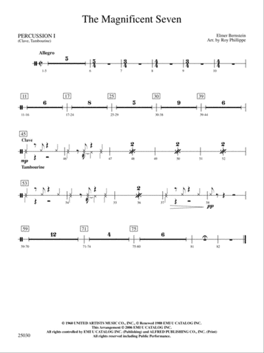 The Magnificent Seven: 1st Percussion