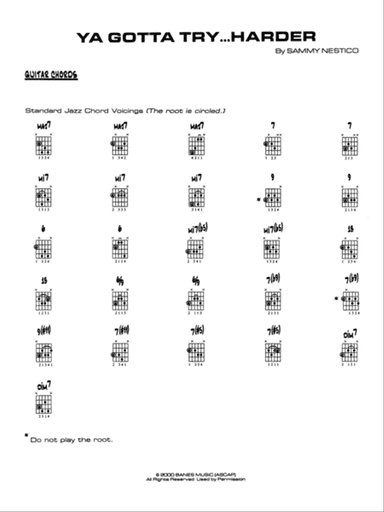 Ya Gotta Try ... Harder: Guitar Chords